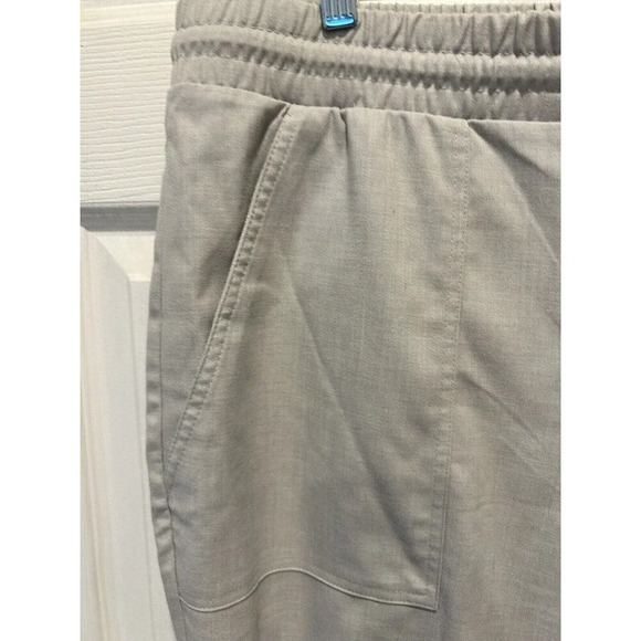 Nine West Gray Elastic Cuff Relaxed Jogger Pant Tie Waist Pockets Women’s Large - Picture 2 of 8